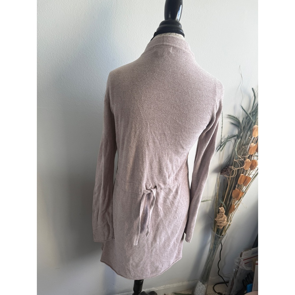 Barefoot Dreams CozyChic‎ Ultra Lite Cardigan Mauve Tie Back QVWCU1121 Womens M